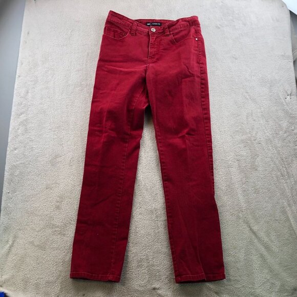Lee Womens Jeans Size 6 Medium Classic Straight Leg Casual Mid Rise Red Denim - Picture 14 of 15